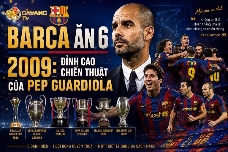Barca ăn 6 2009: Đỉnh cao chiến thuật của Pep Guardiola