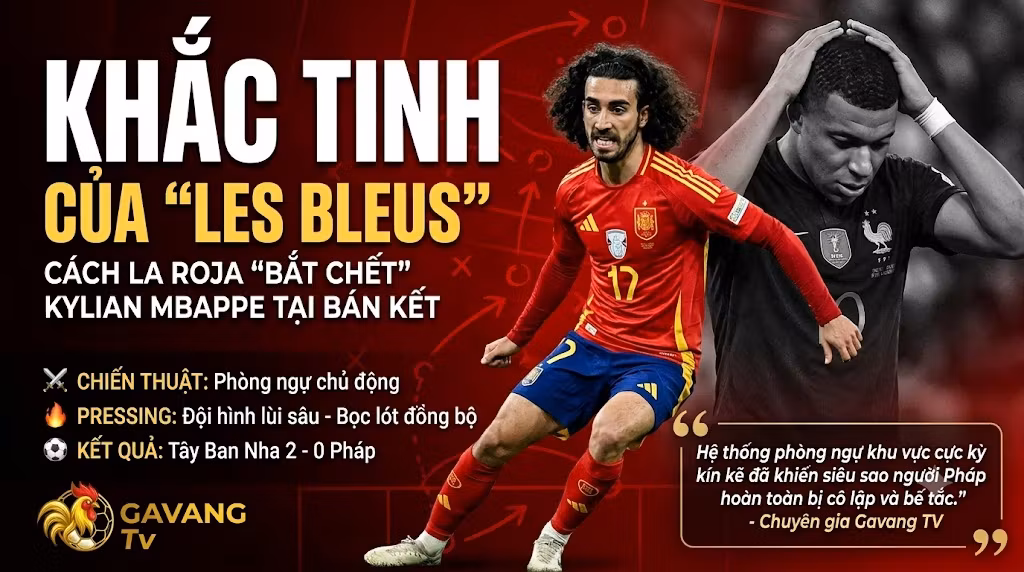 Phân tích chiến thuật phòng ngự chủ động của tuyển Tây Ban Nha khiến tiền đạo Kylian Mbappe hoàn toàn bế tắc trong trận bán kết World Cup 2026.