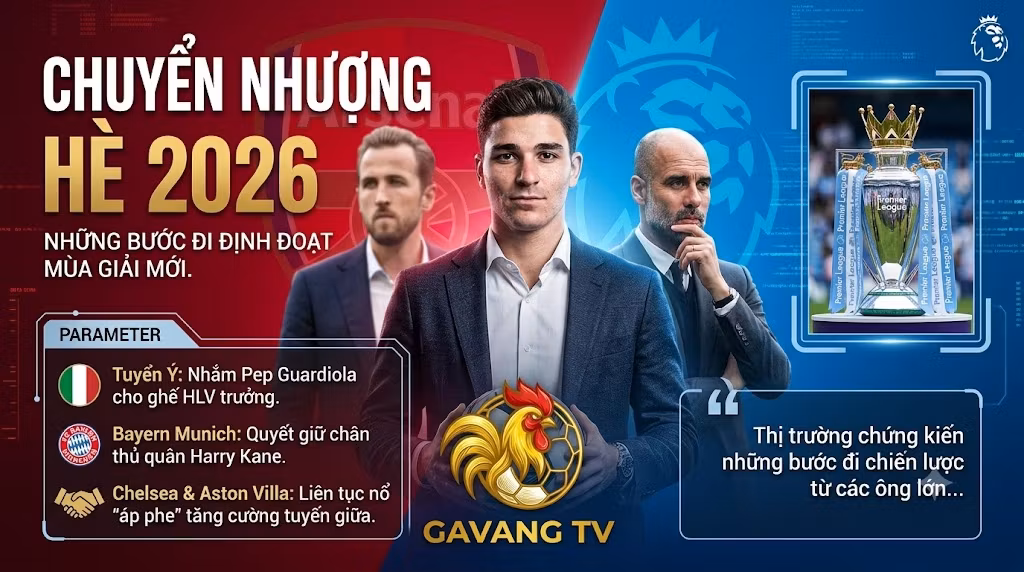 Tổng hợp tin tức chuyển nhượng hè 2026 tại Ngoại hạng Anh trên Gavang TV